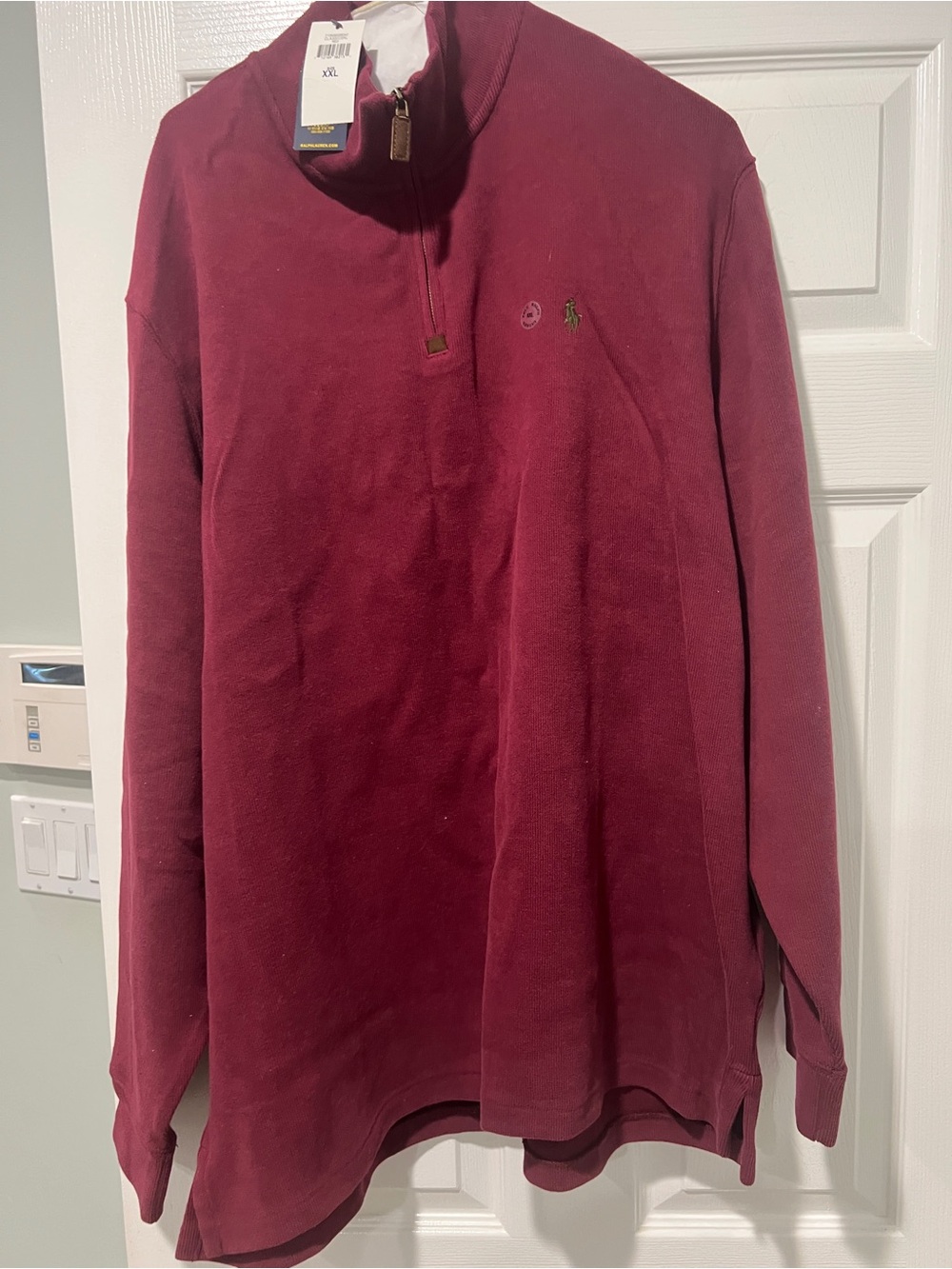 Ralph Lauren Men's Maroon Quarter-Zip Pullover